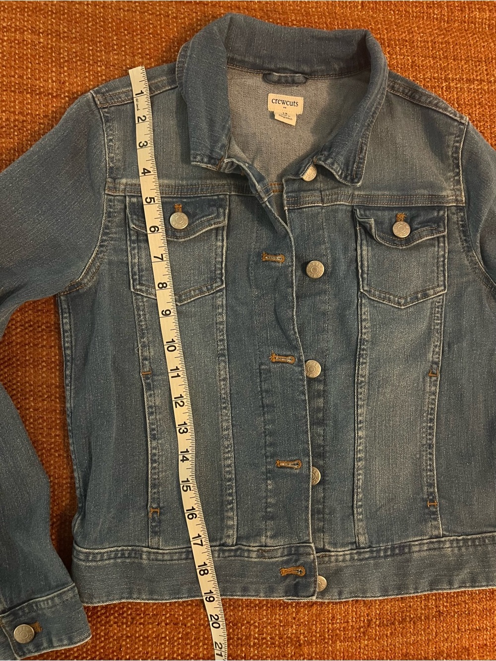 Crewcuts J.Crew Girls Classic Blue Denim Jacket Size 12 - Picture 6 of 8
